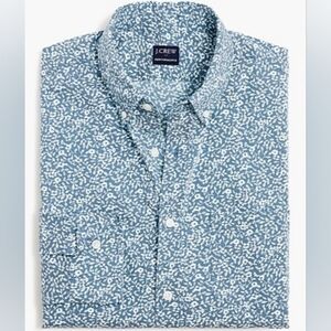 J. Crew Men's Blue Floral Button-Down Shirt